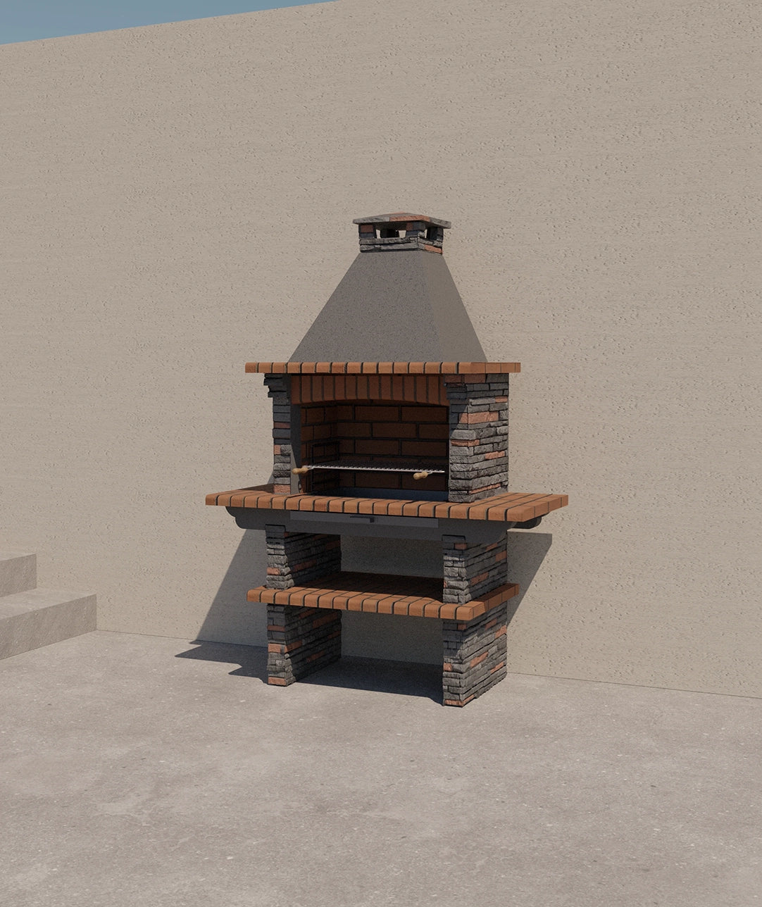 Barbecue en Pierre Rivieira XL – Modèle 421 | Grand Foyer 83 cm