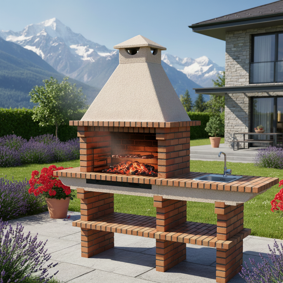 Barbecue en Brique TerraCotto 139 – Avec Évier Intégré