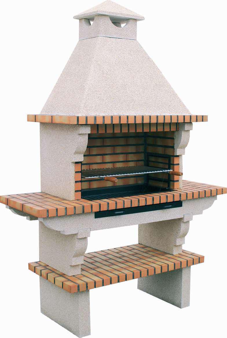 Barbacoa de Piedra y Ladrillo TerraCotto 114 – Modelo Grande Tradicional