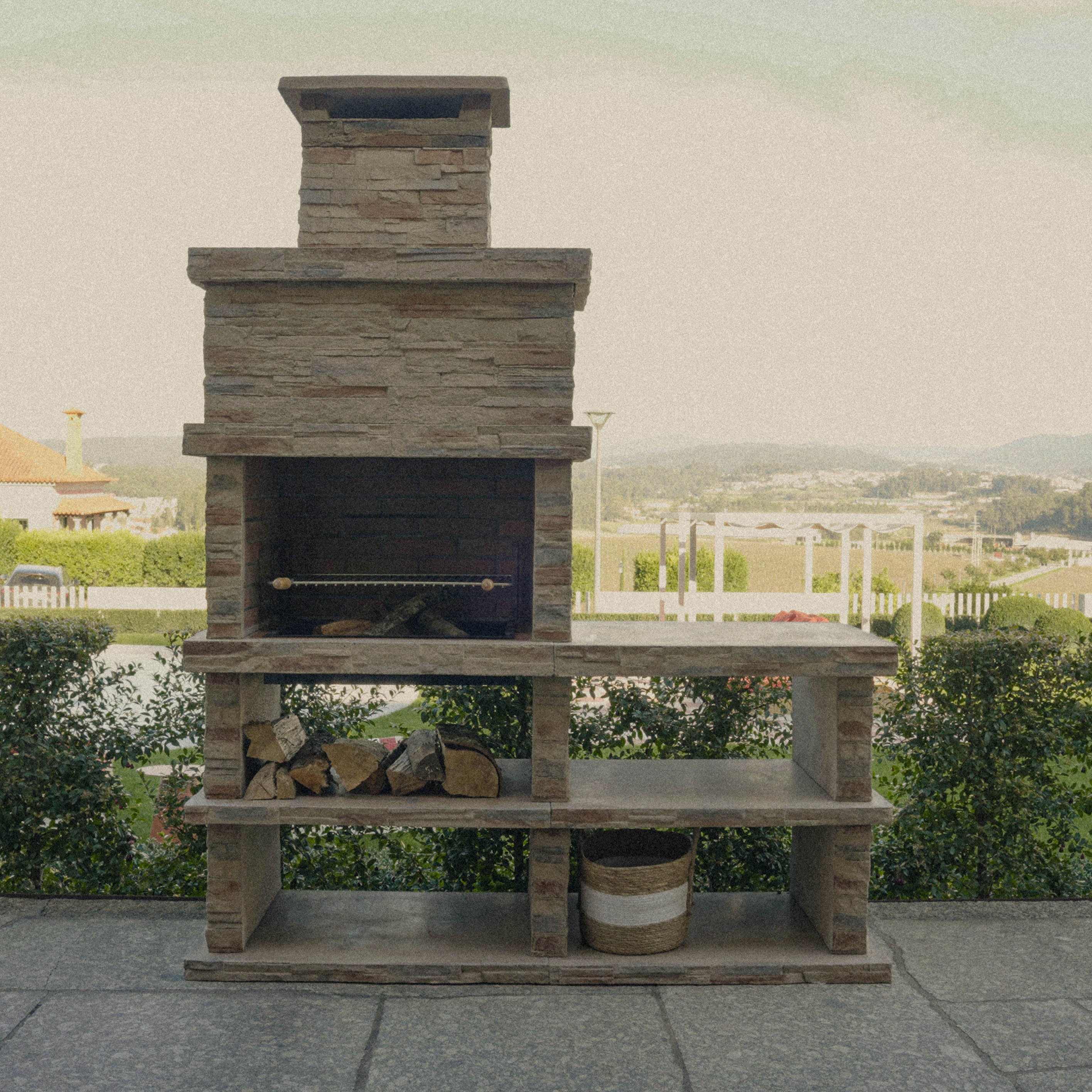 Barbecue Rocca 461 – Pierre Reconstituée avec Module Latéral