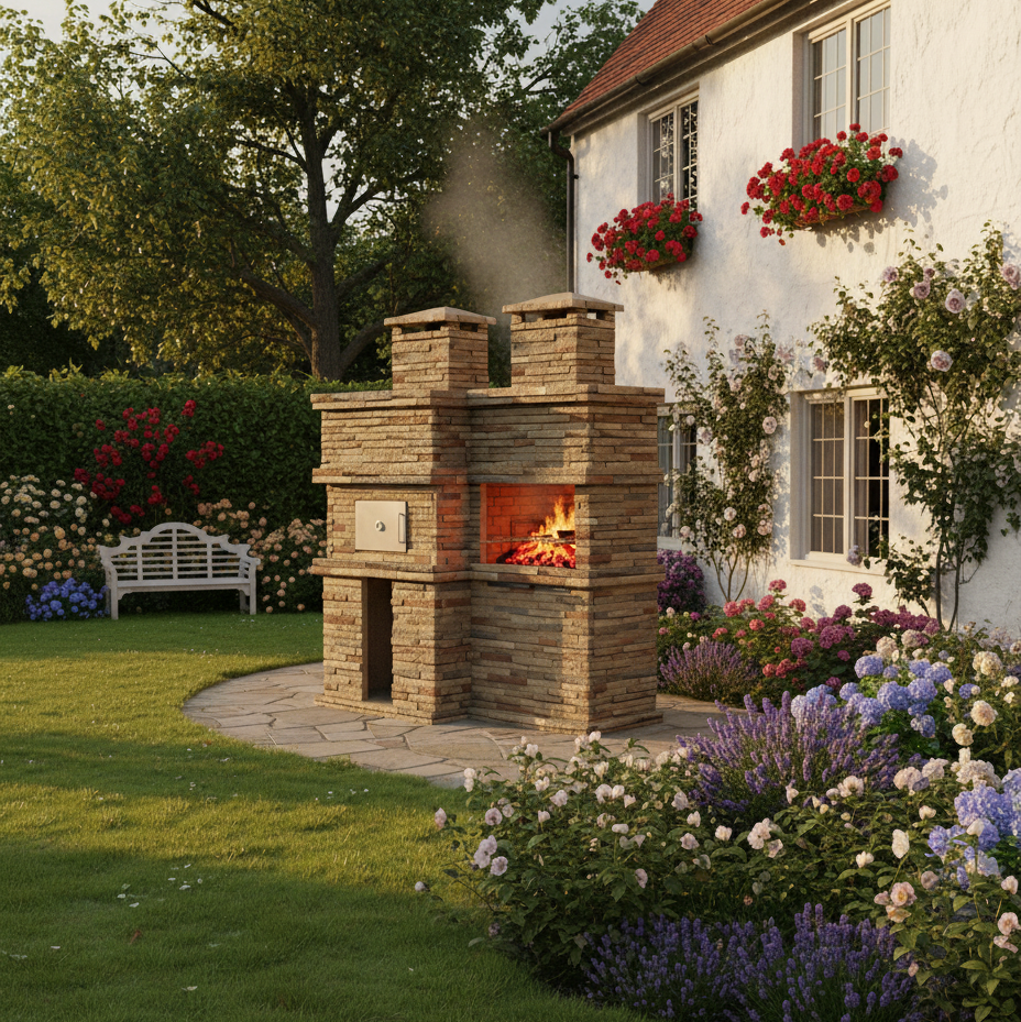 Rocca Four 473 – Barbecue en Pierre avec Four à Bois Intégré