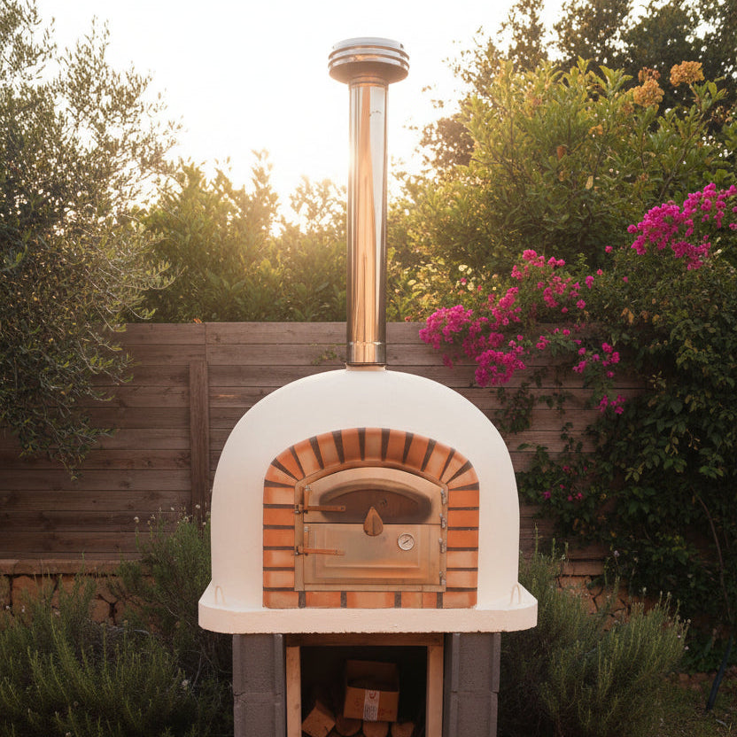 Horno de leña CENTORO 120 cm – Horno de pizza tradicional con chimenea central