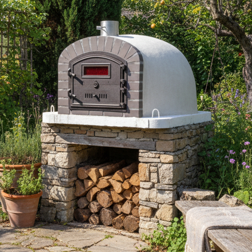 Horno de leña BRACIARO 100 cm – Horno de pizza y asador de ladrillo gris