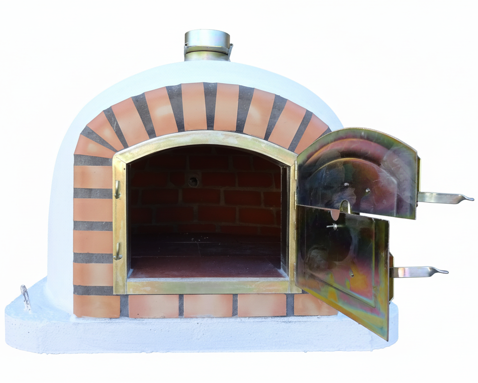 Four à Bois CENTORO 100 cm – Four à Pizza et Rôtisserie à Cheminée Centrale