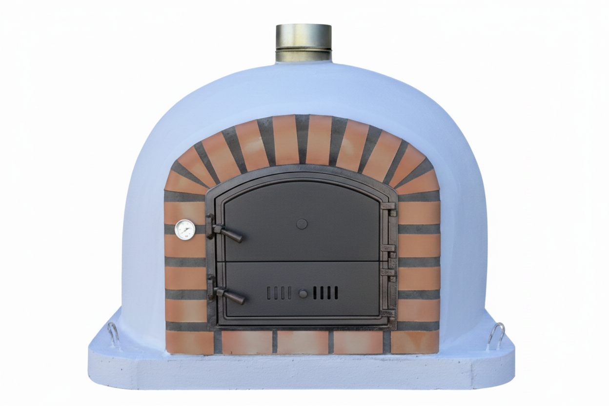 Four à Bois CENTORO 120 cm – Four à Pizza Traditionnel à Cheminée Centrale