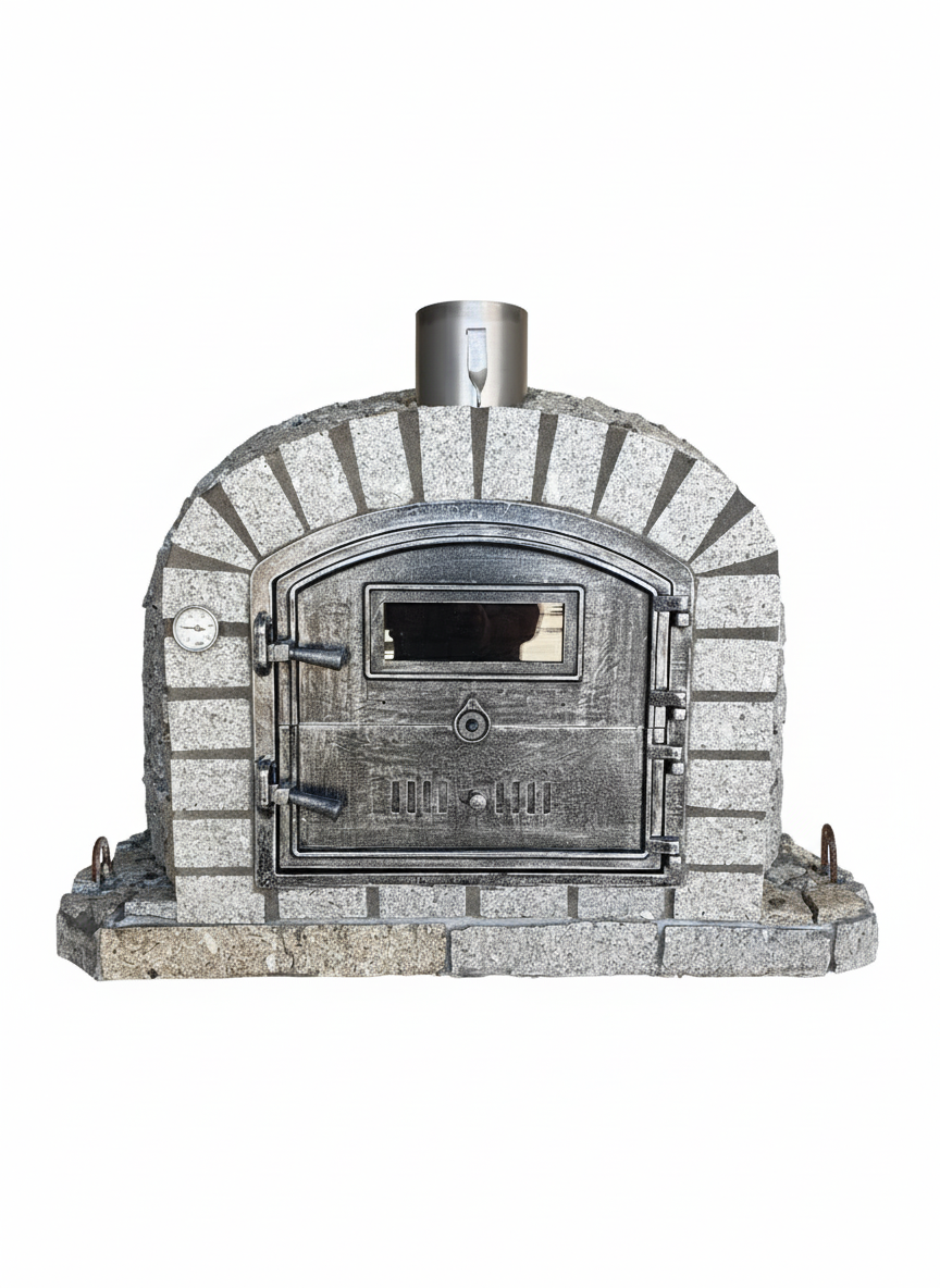 Horno de leña NERO 100 cm – Acabado de Piedra de Granito Natural