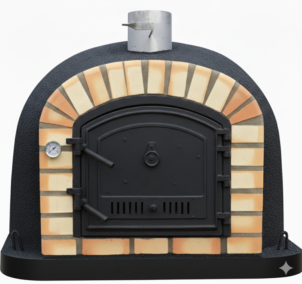 Four à Bois Maestro 90 cm – Four à Pizza et Rôtisserie Traditionnel
