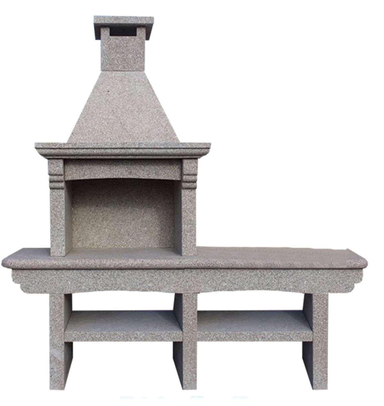Granito 10 - Cocina exterior de granito con fregadero y parrilla de 70 cm