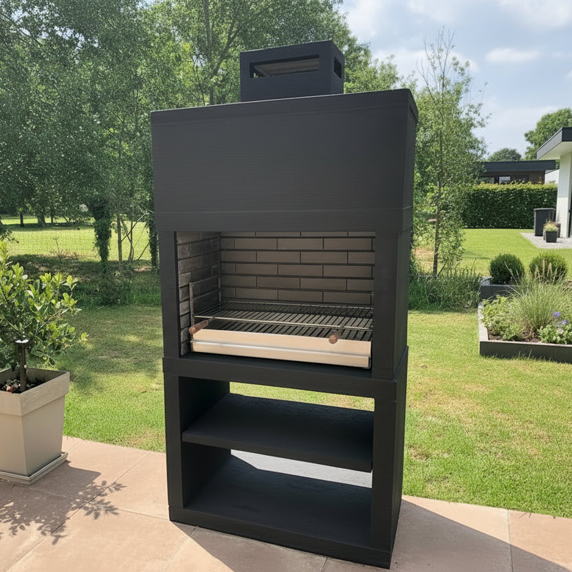 Linea 25 – Barbecue moderne design (4 coloris) avec grilloir acier 80 cm inclus