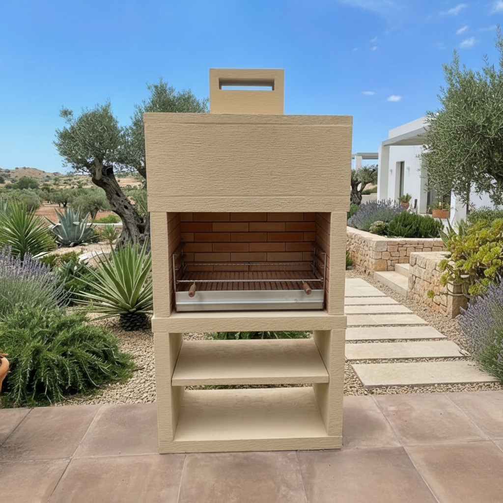 Linea 25 – Barbecue moderne design (4 coloris) avec grilloir acier 80 cm inclus