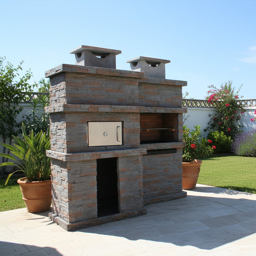 Rocca Four 473 – Barbecue en Pierre avec Four à Bois Intégré