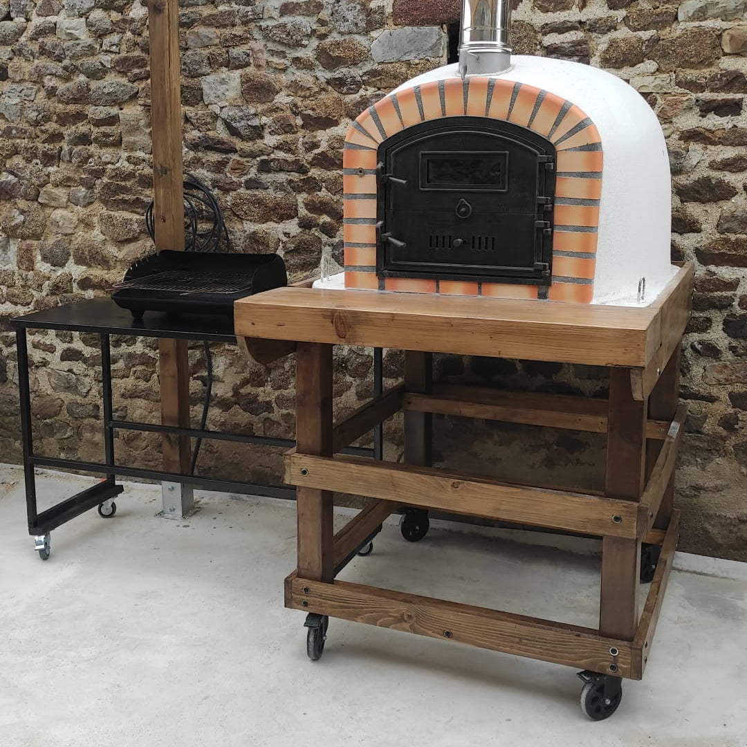 Four à Bois Maestro 120 cm – Four à Pizza & Rôtisserie Haut de Gamme