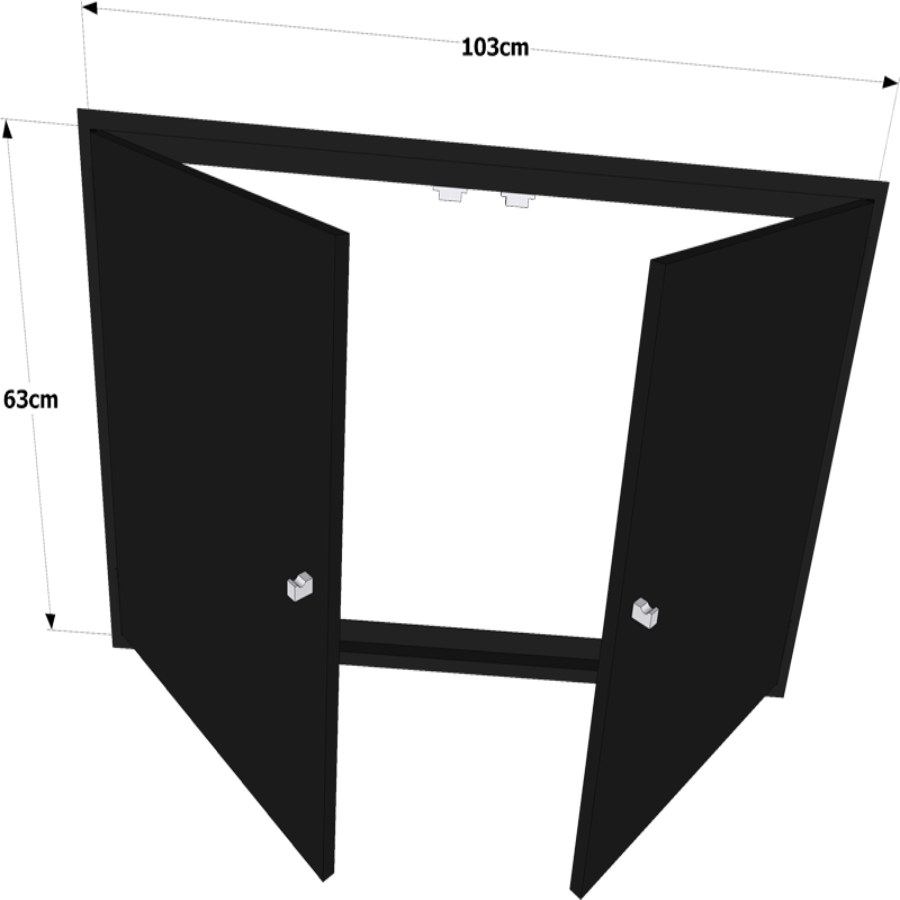 Porte pour Modules Linea – Acier Laqué (Noir/Blanc/Marron/Beige)