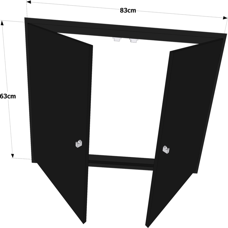 Porte pour Modules Linea – Acier Laqué (Noir/Blanc/Marron/Beige)