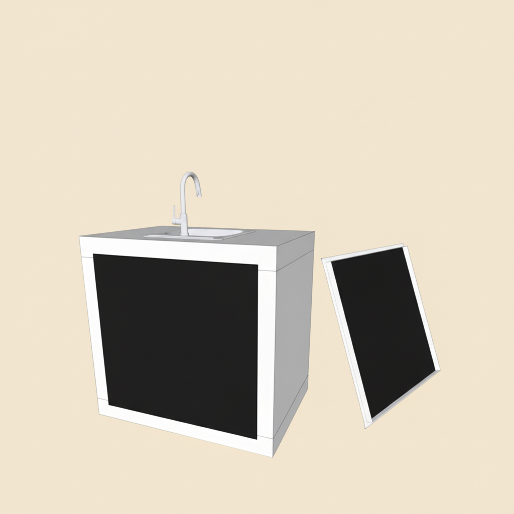 Plaque de Fond en Acier Laqué pour Modules LINEA – 4 Tailles – 4 Couleurs