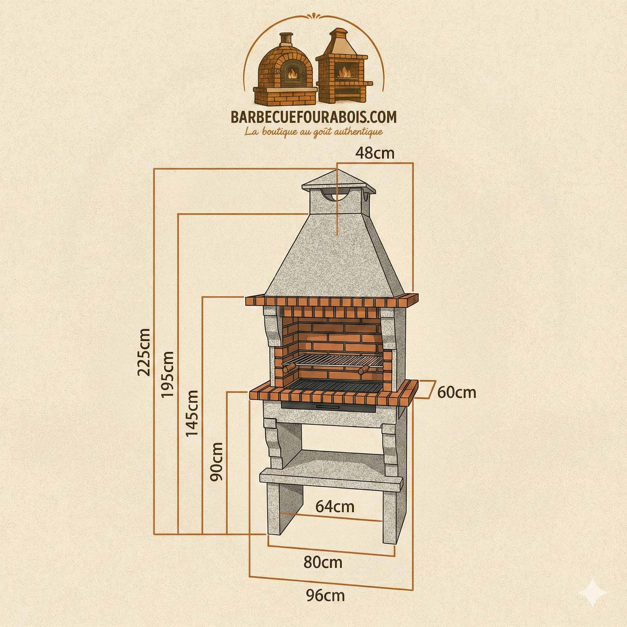Barbecue en Brique TerraCotto 101 – Compact & Traditionnel
