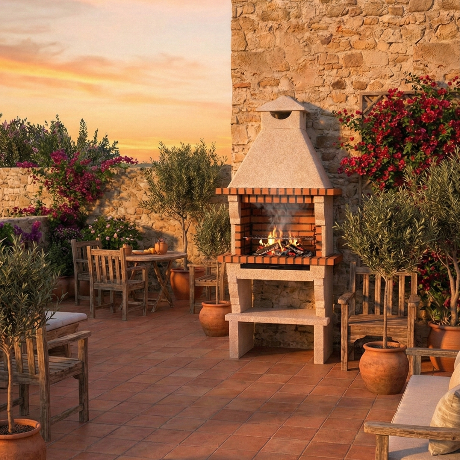 Barbecue en Brique TerraCotto 101 – Compact & Traditionnel