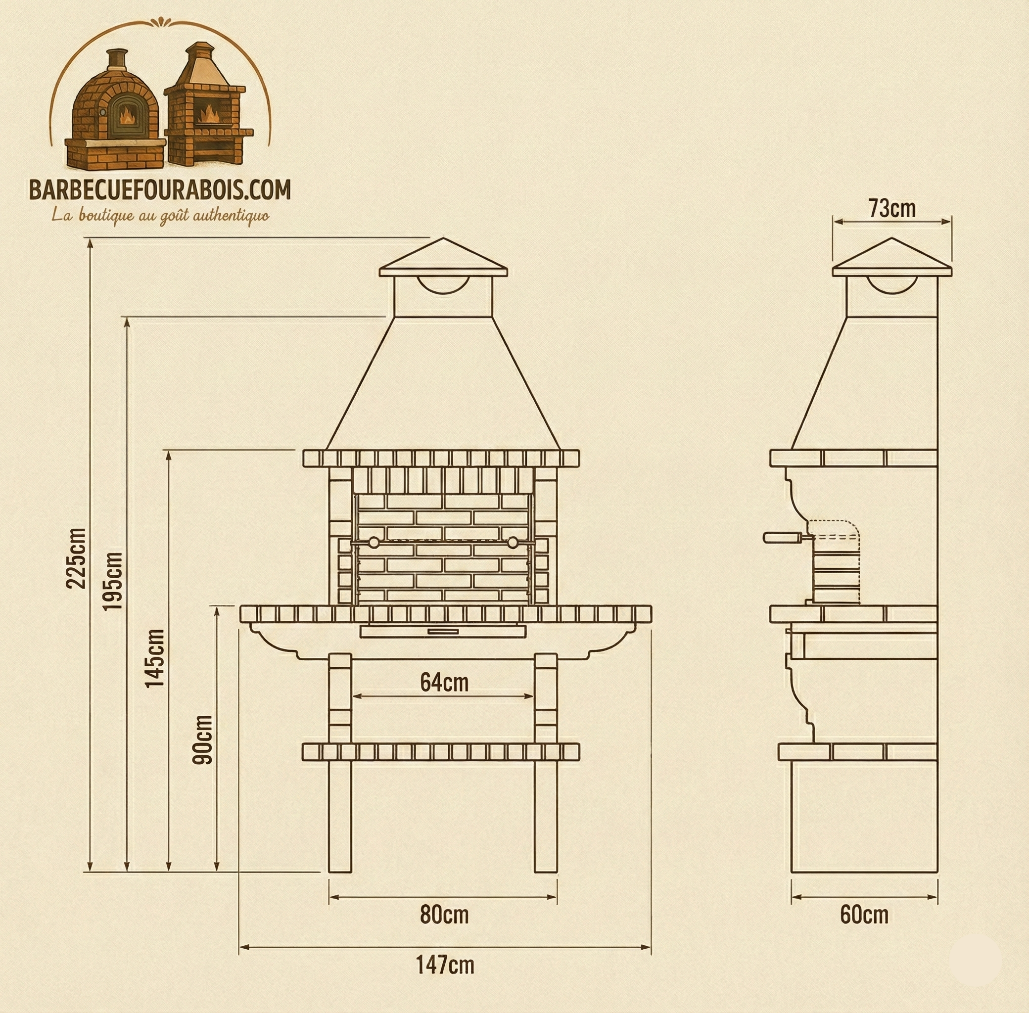 Barbecue en Brique TerraCotto 106 – Rustique et Savoir Faire