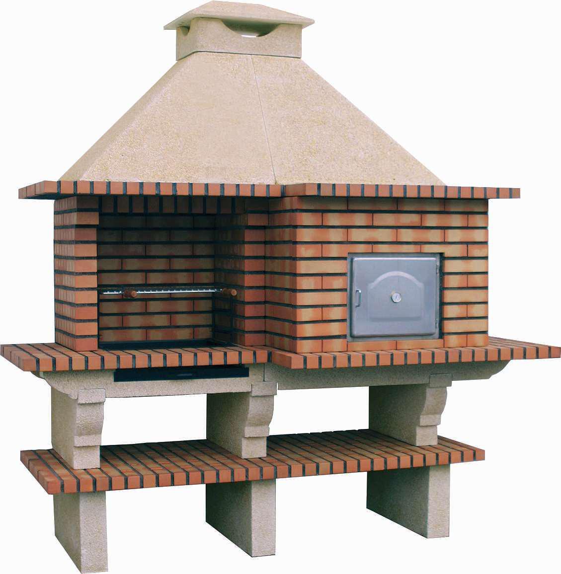 Barbecue en Brique TerraCotto 124 – Avec Four à Bois Ø75 cm