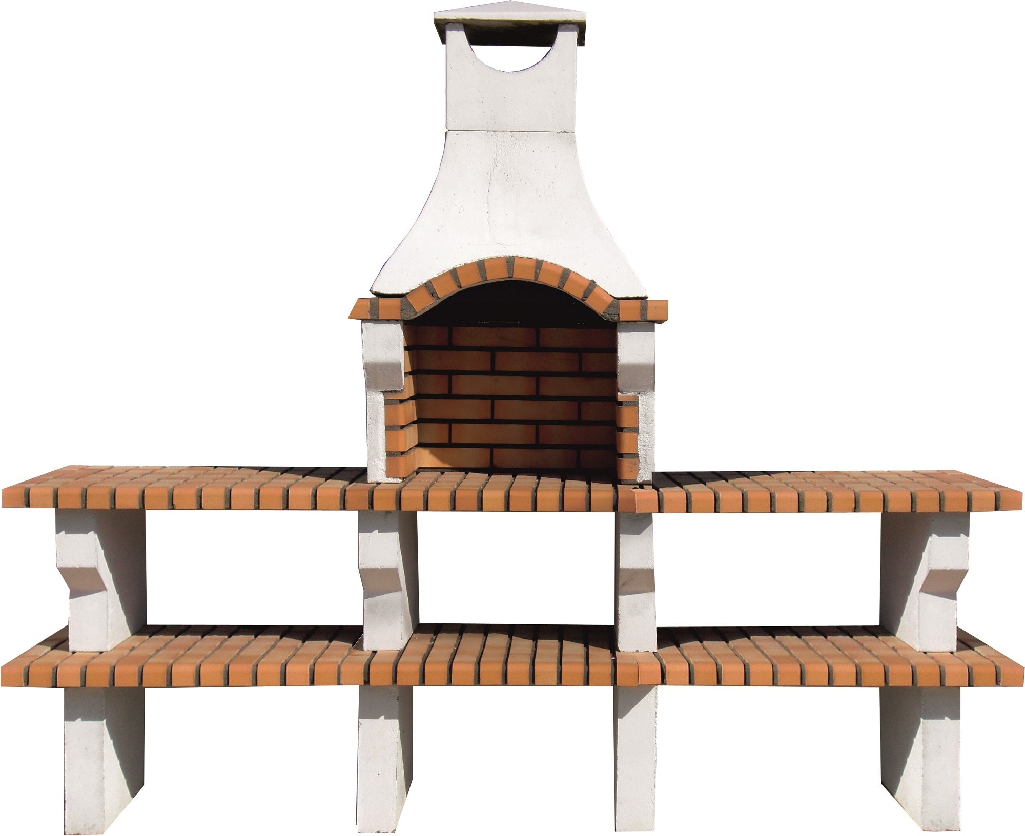 Lusitania 95 – Barbecue en pierre reconstituée avec double plan de travail – évier en option