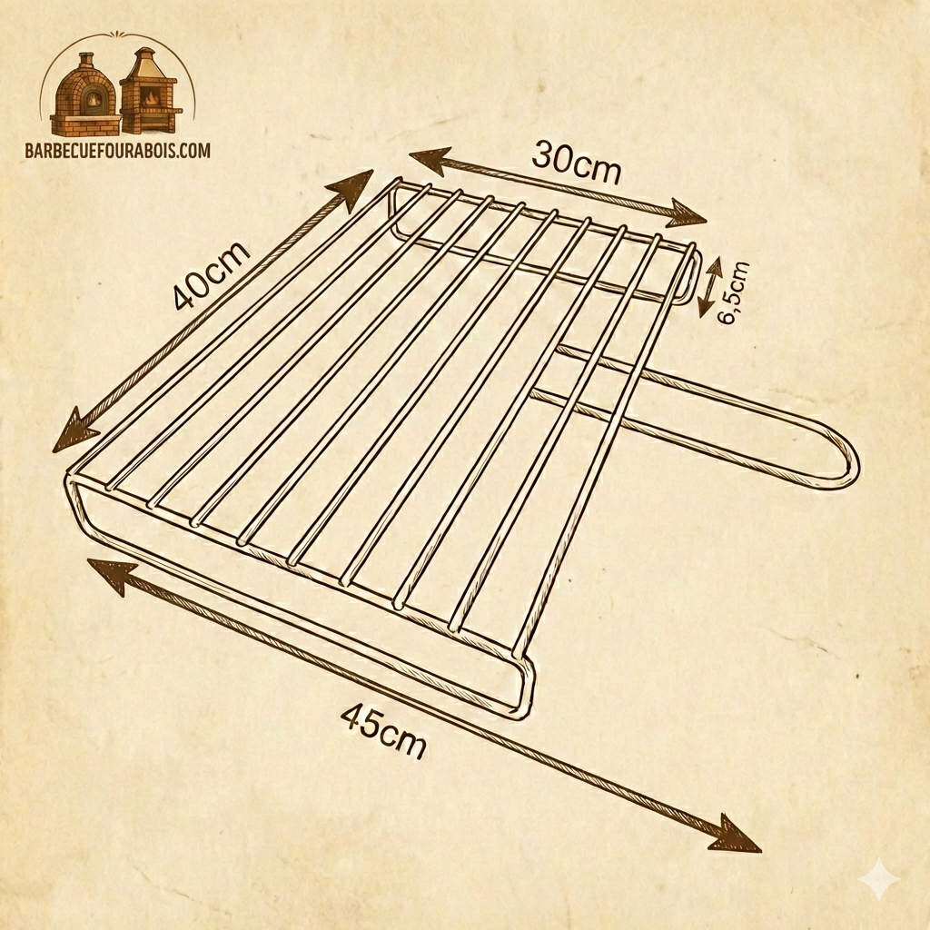 Rejilla de acero inoxidable para horno de leña – 2 tamaños a elegir (Posibilidad de compra individual)