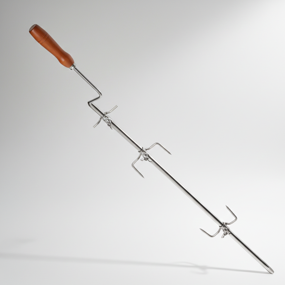 Tournebroche pour four à bois – 90/100/110/120 cm (Achat seul ou avec four)