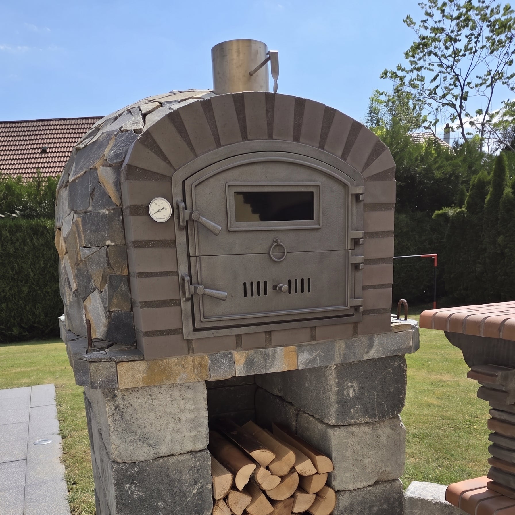Four à Bois PIETRANO 100 cm – Brique & Pierre Naturelle