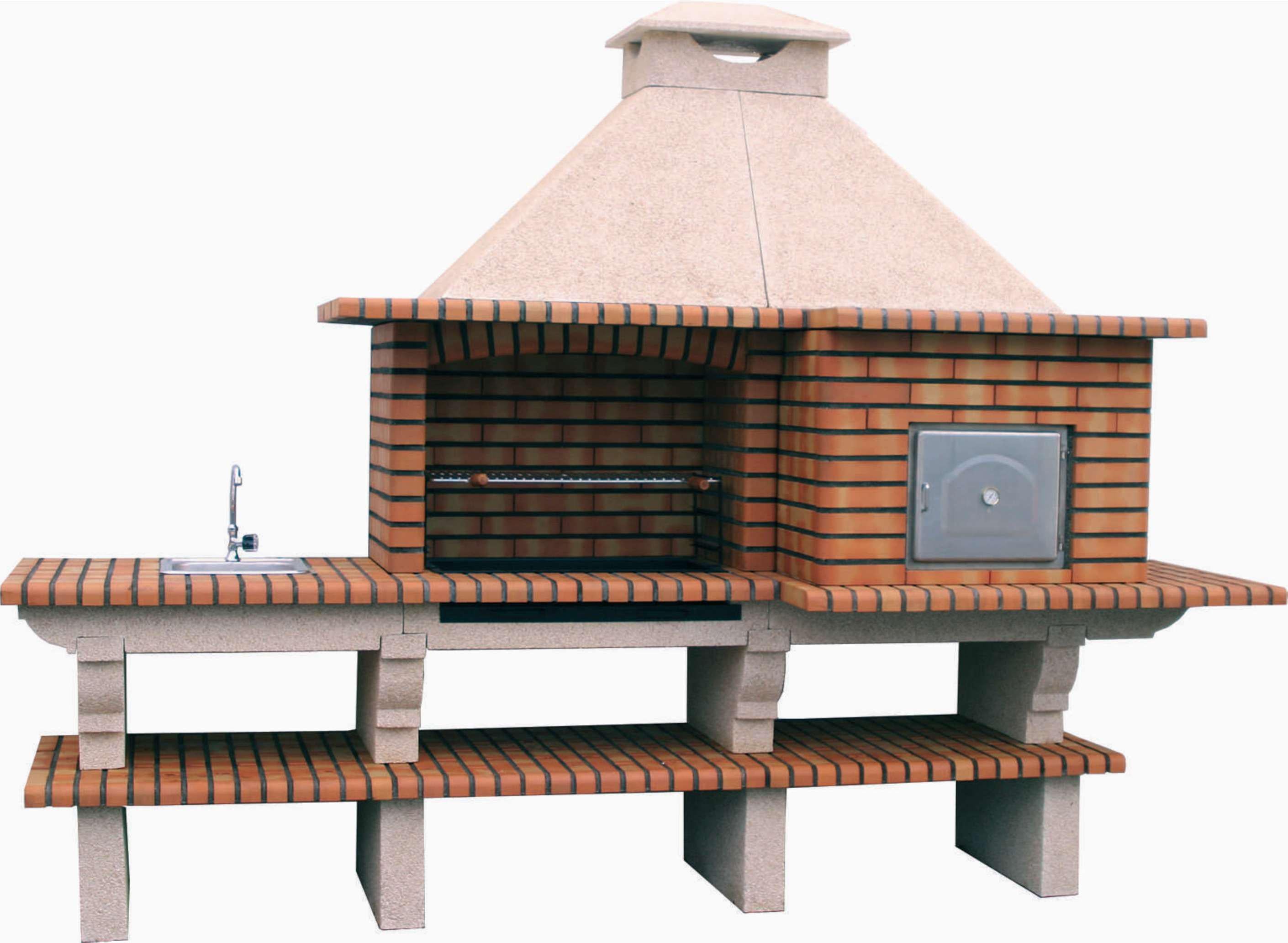 TerraCotto 144 – Barbecue en Brique avec Four & Évier