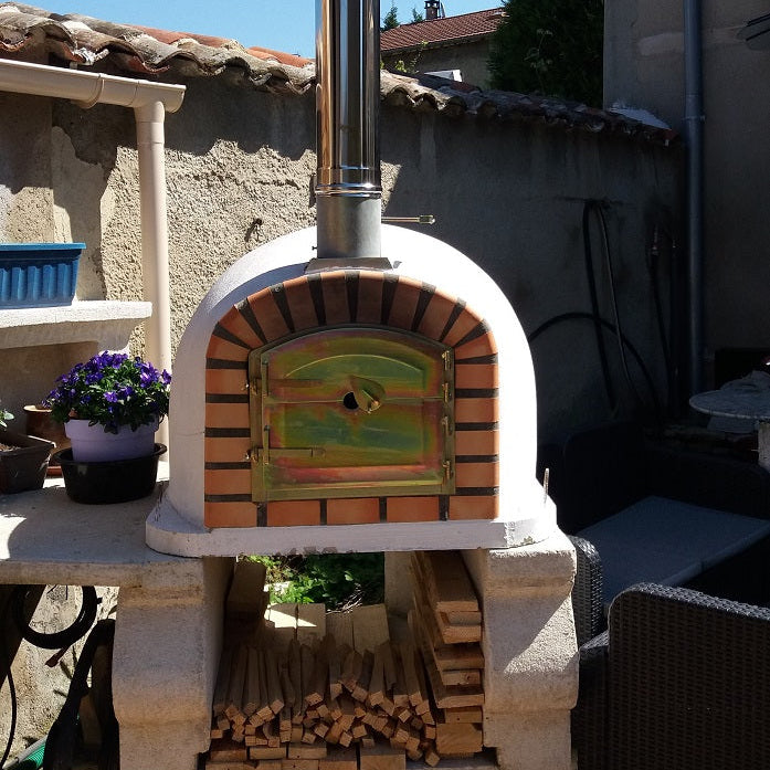 Four à Bois Maestro 120 cm – Four à Pizza & Rôtisserie Haut de Gamme