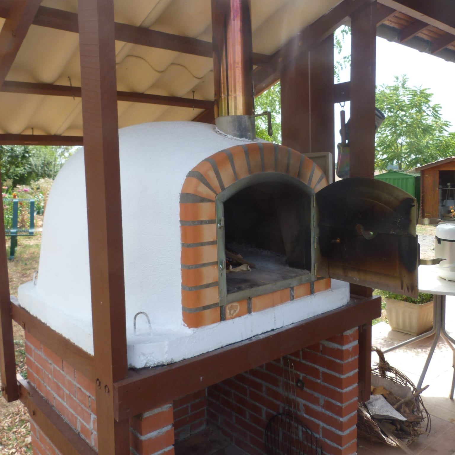 Four à Bois Maestro 120 cm – Four à Pizza & Rôtisserie Haut de Gamme
