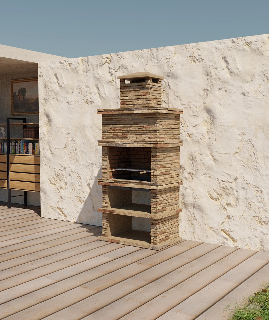 Barbecue en Pierre Reconstituée – Rocca 460 – Marron ou Gris