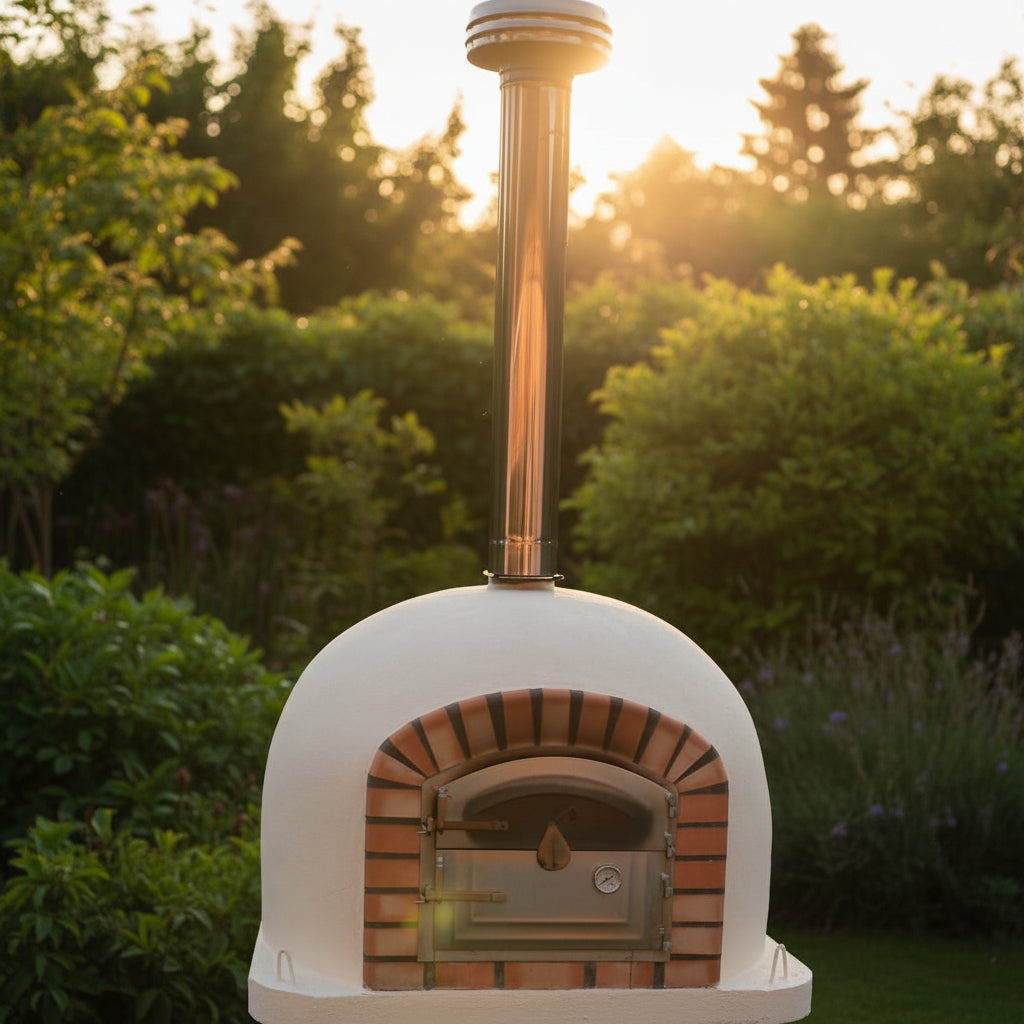 Horno de Leña CENTORO 90 cm – Horno de Pizza con Chimenea Central