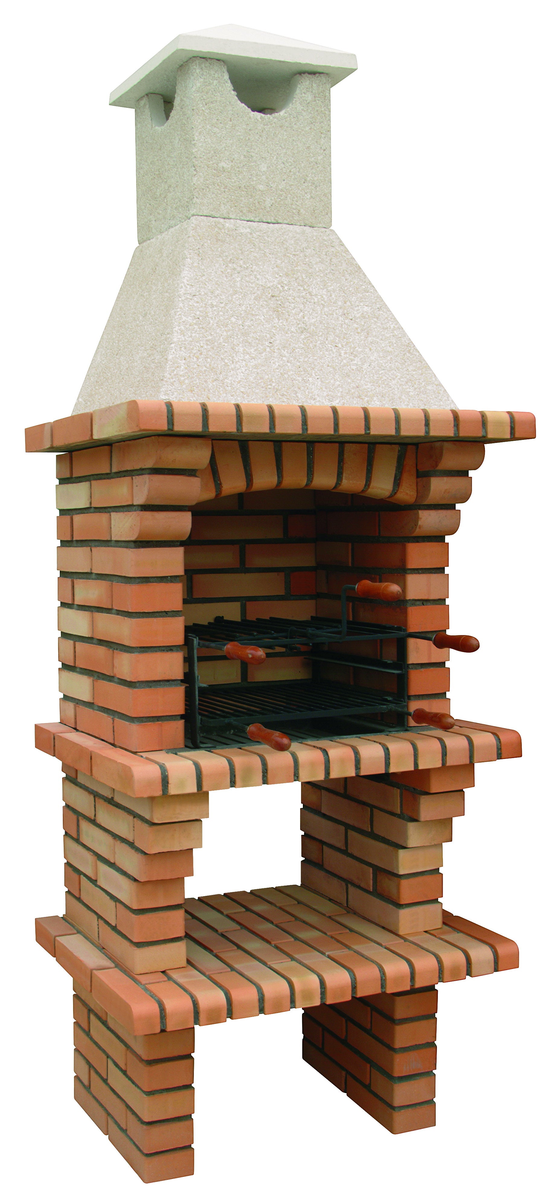 Calabria 60 – Barbecue traditionnel brique & pierre reconstituée – ouverture 47 cm