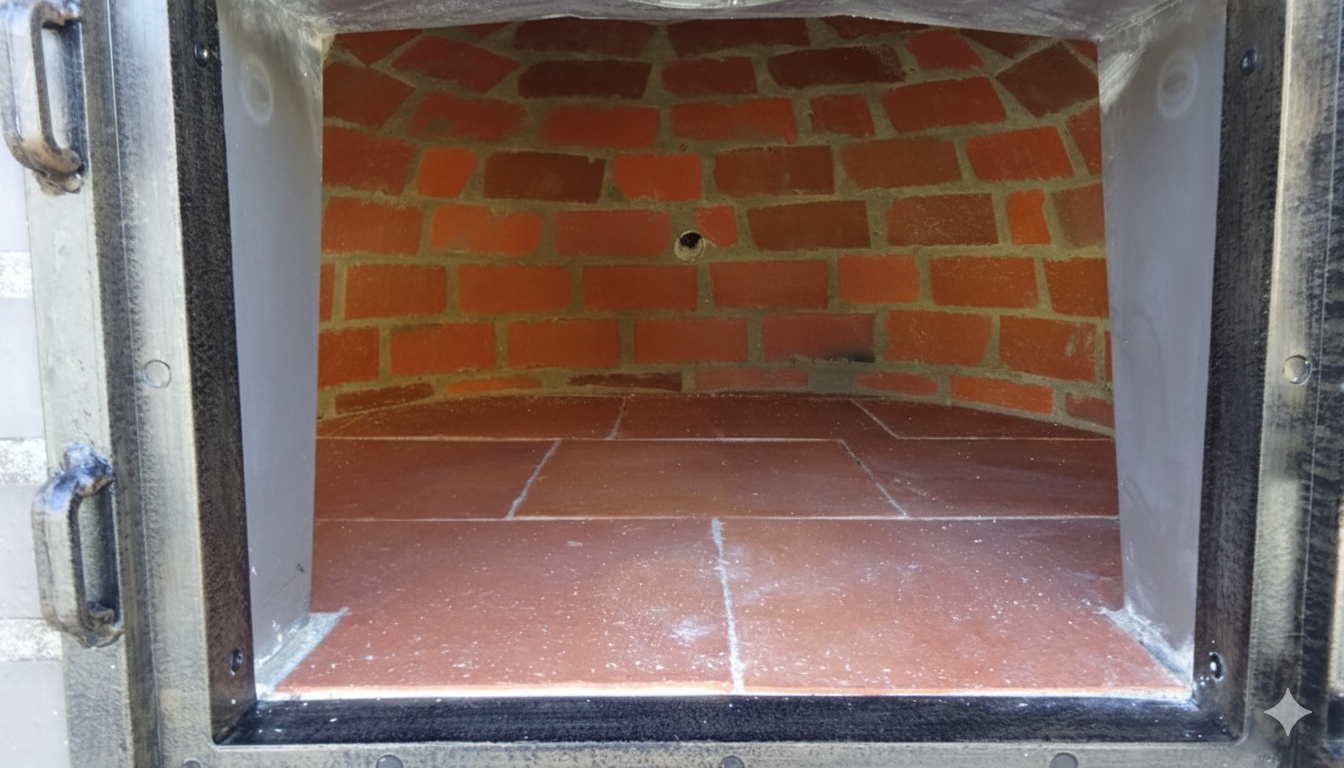 Four à Bois BRACIARO 120 cm – Four à Pizza & Rôtisserie Brique Grise