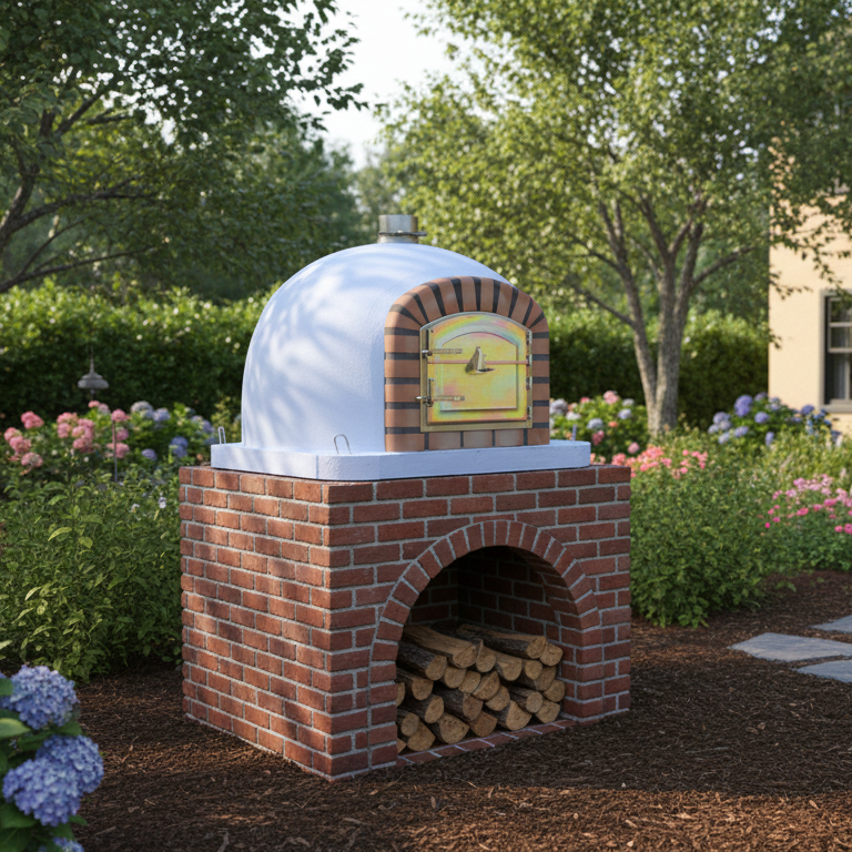 Four à Bois CENTORO 110 cm – Four à Pizza Traditionnel à Cheminée Centrale