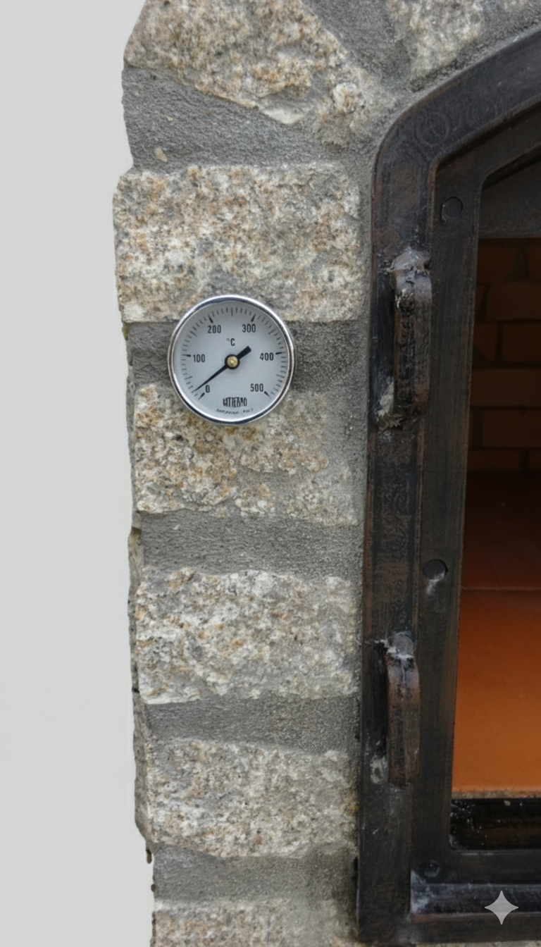 Horno de leña NERO 100 cm – Acabado de Piedra de Granito Natural