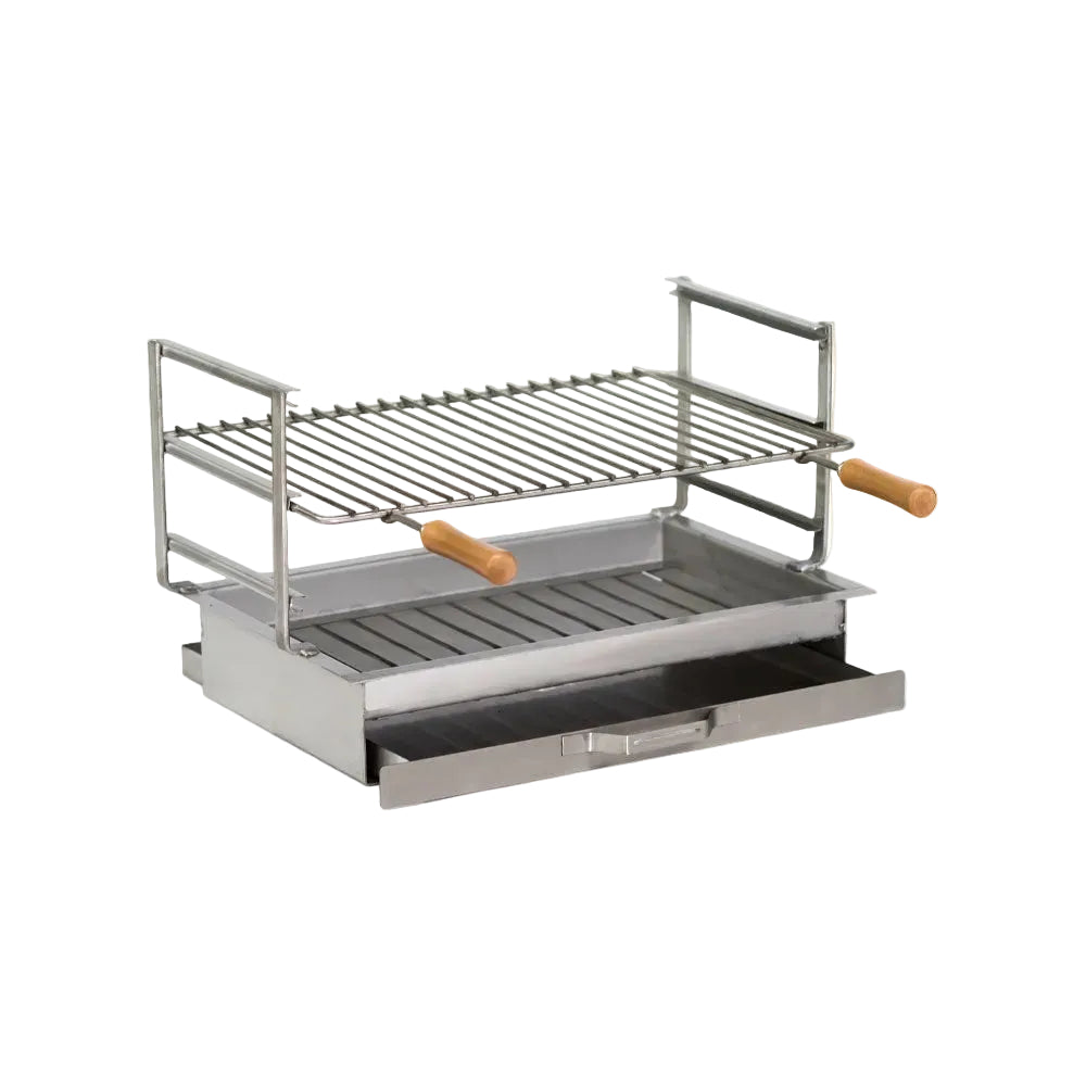 Grilloir à Encastrer Inox – 60x38 / 70x38 / 80x38 – Avec grille & tiroir (Livraison gratuite)