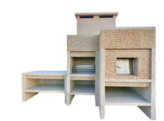 Granito 25 – Cuisine extérieure en granit XXL avec four & évier (grilloir 70 cm)