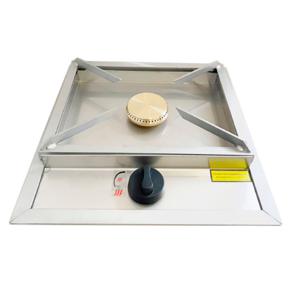 Plaque de cuisson à gaz encastrable en inox – Grille amovible (à intégrer au barbecue)