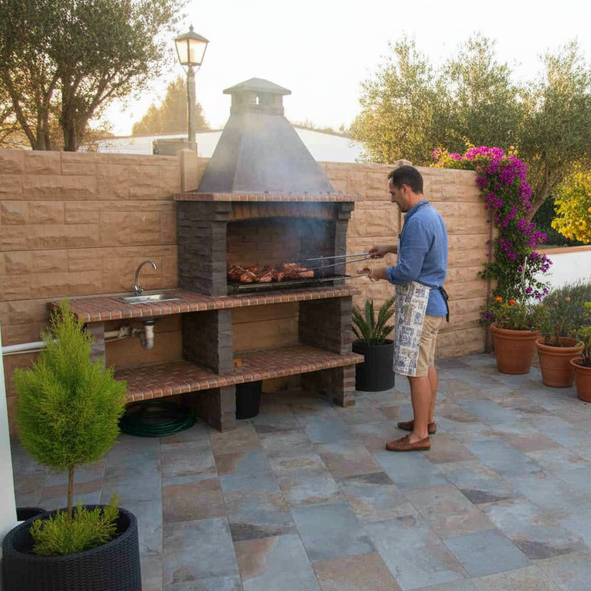 Barbecue en Pierre Rivieira XL 422 – Avec Module & Évier Inox