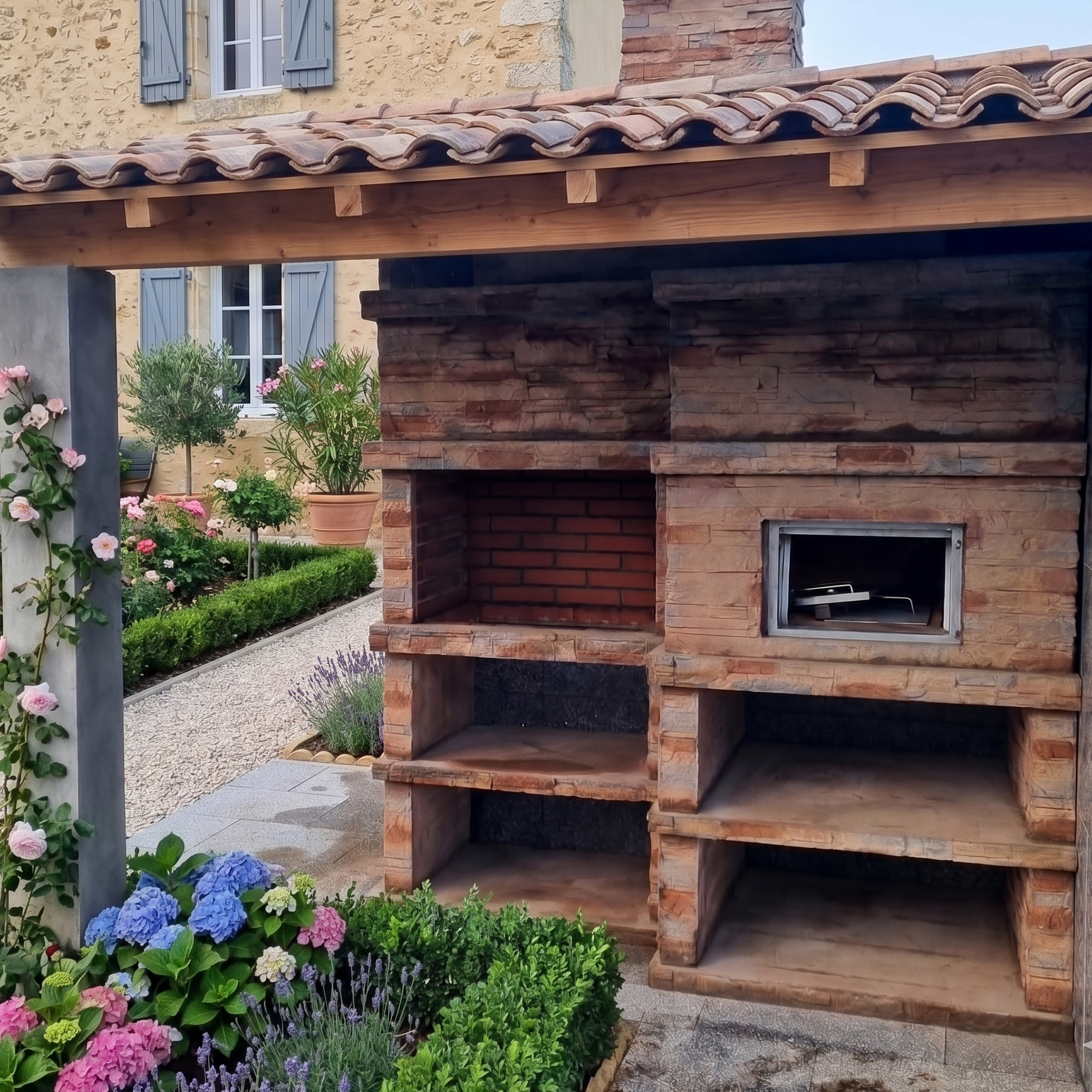 Rocca Four 463 – Barbecue en Pierre avec Four à Bois