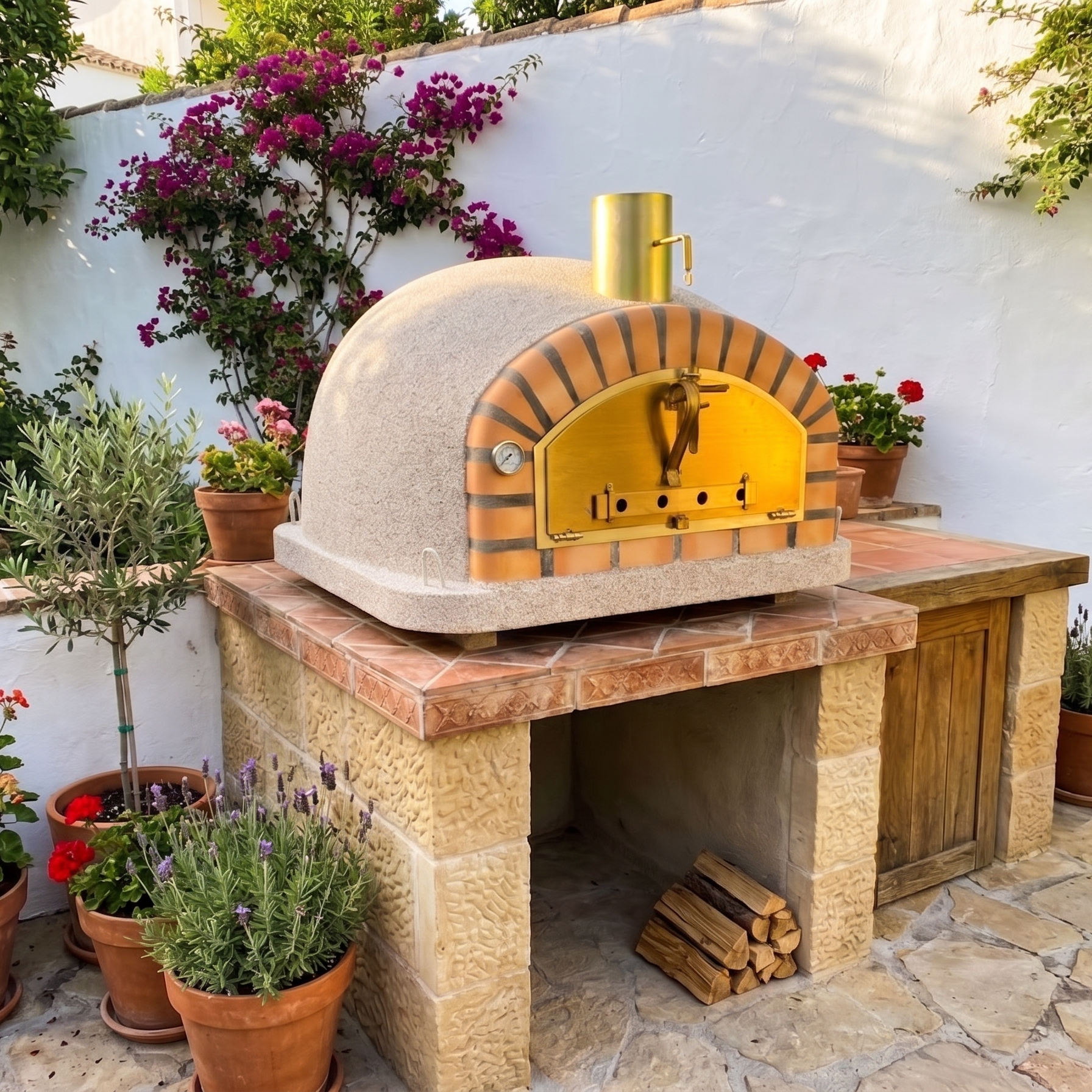 Horno de leña Vesuvio 100 cm – Horno de pizza auténtico